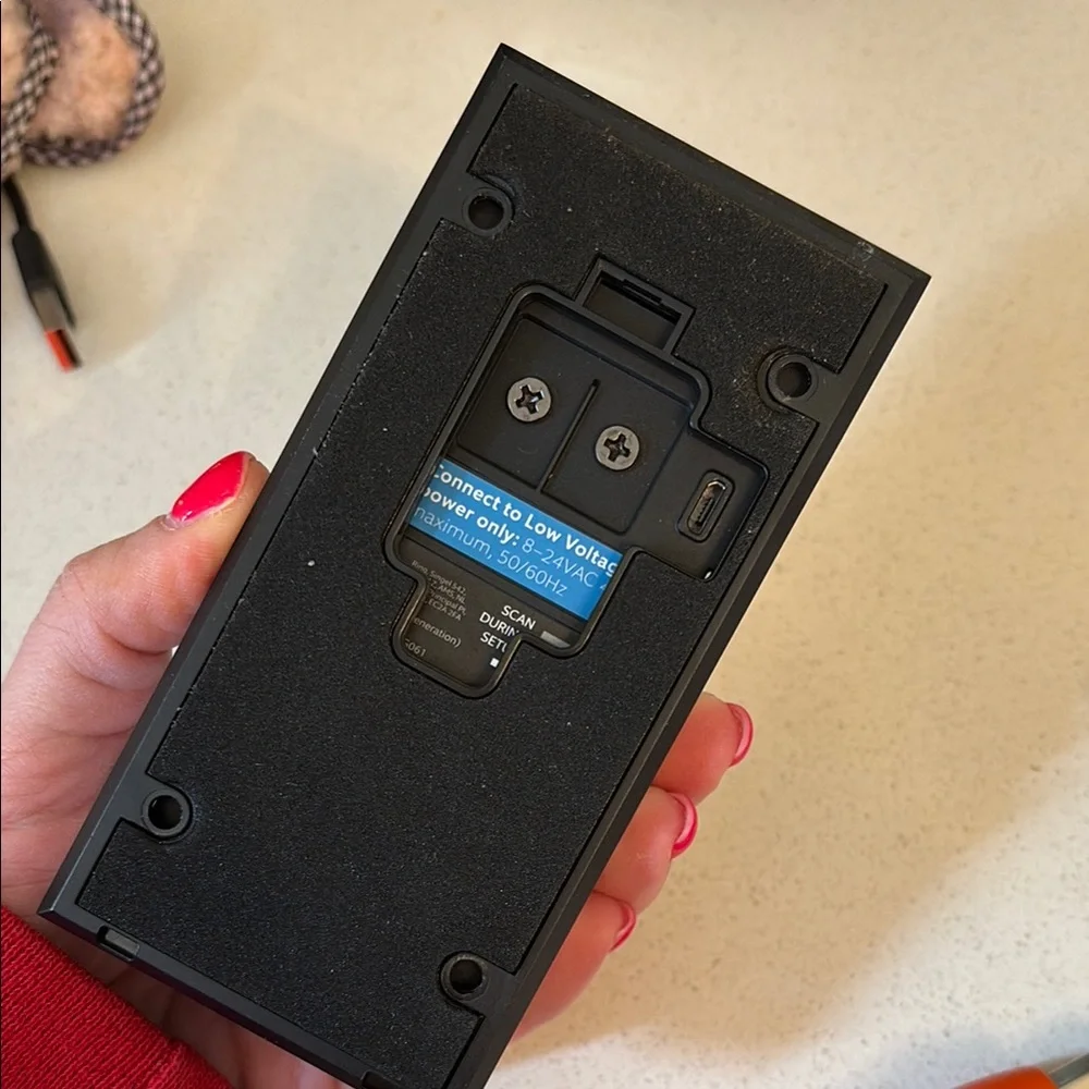 Ring Silver and Black Video Doorbell
